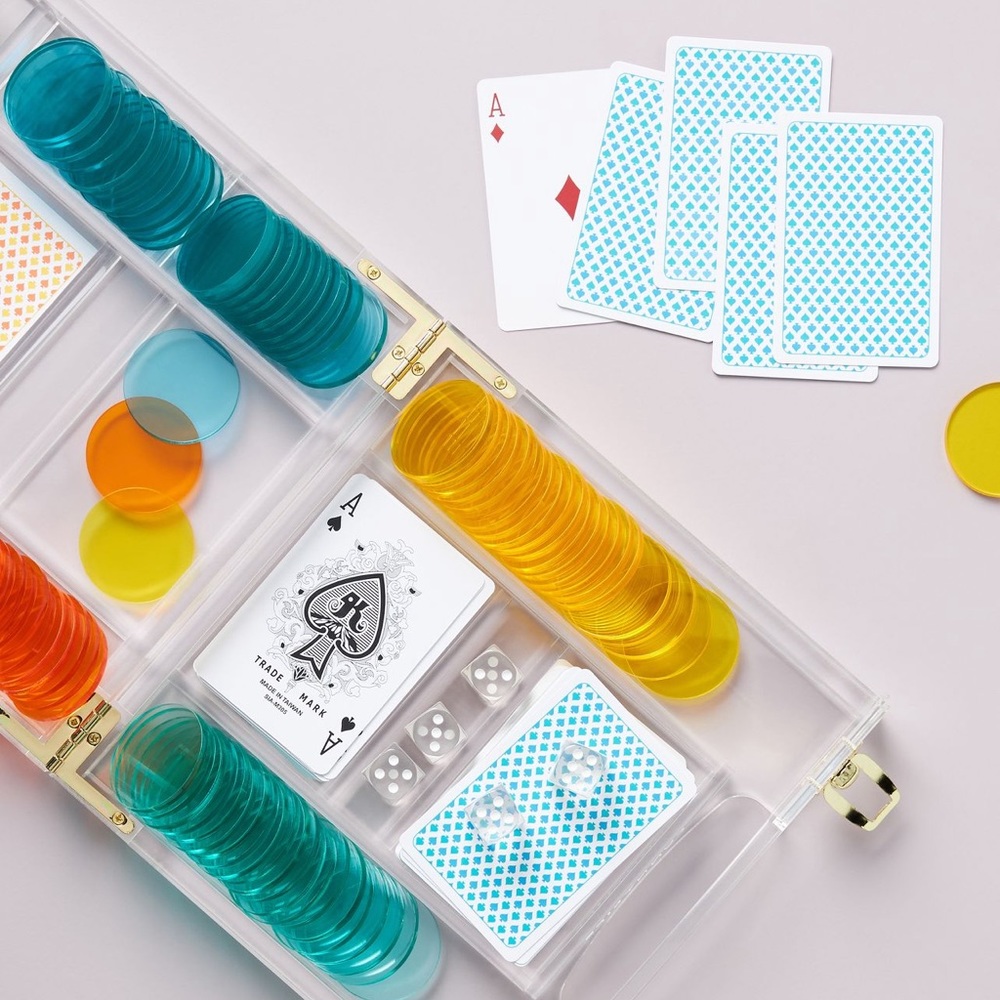 Sunny life Lucite Poker Set